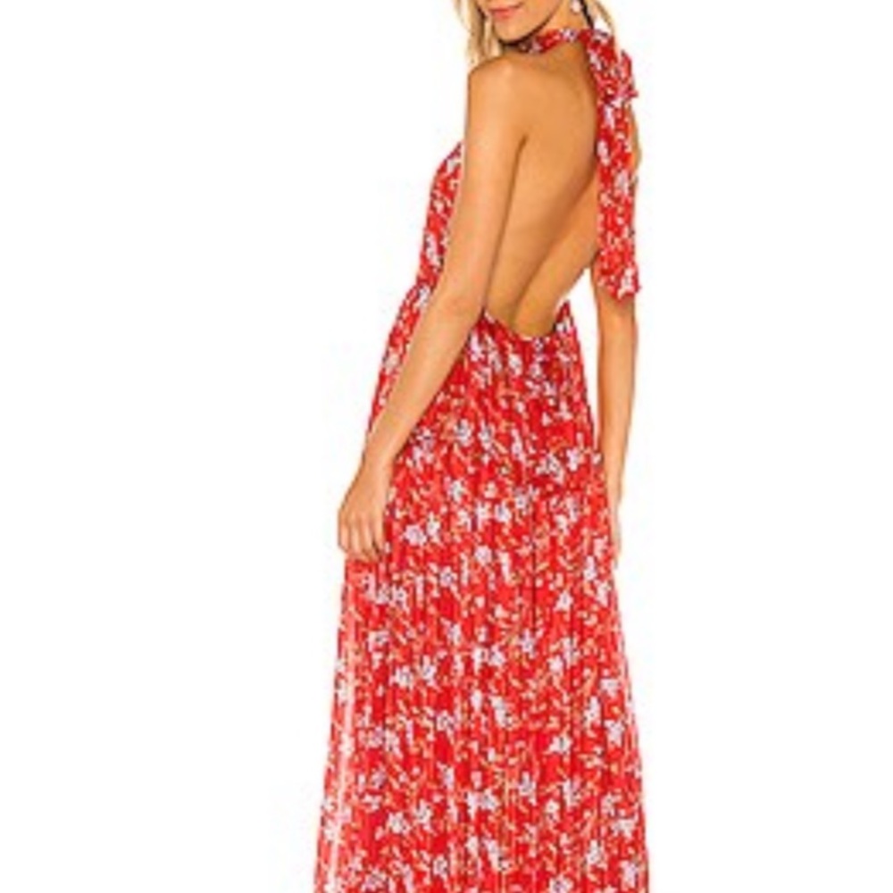 Sabina Musayev HAWAII DRESS IN RED DITSY